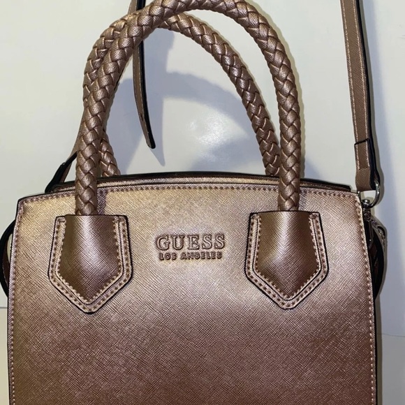 New Rose Gold GUESS Purse Satchel Hand Bag NWT Crossbody Ocean View SF824105 - Picture 2 of 9